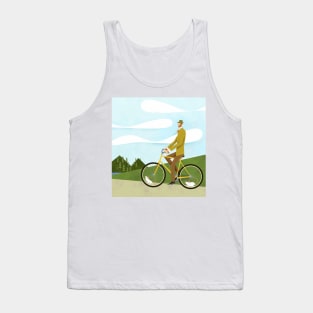 Tweed Cyclist on Mice Power Poster Tank Top